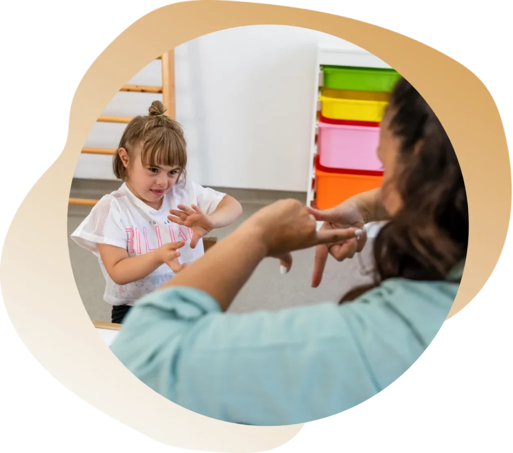 child participating in ABA therapy