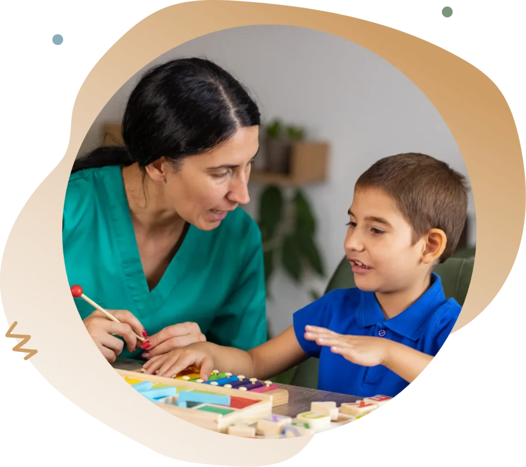 child participating in ABA therapy
